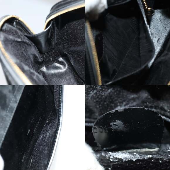 GUCCI Bamboo Shoulder Bag Enamel Black Gold 001 1075 1650 0 - Picture 12 of 12